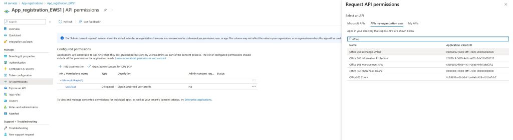 An instruction for app registration in Microsoft Azure with OAuth for authenticating MA!N for sending e-mails.