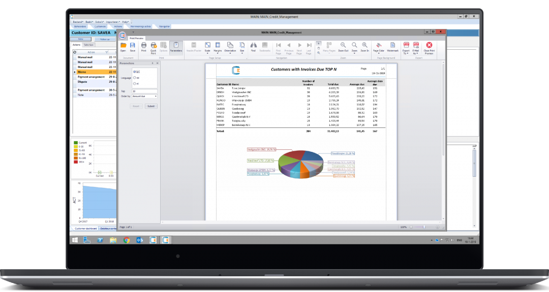 Dell XPS 15 laptop metcredit management report