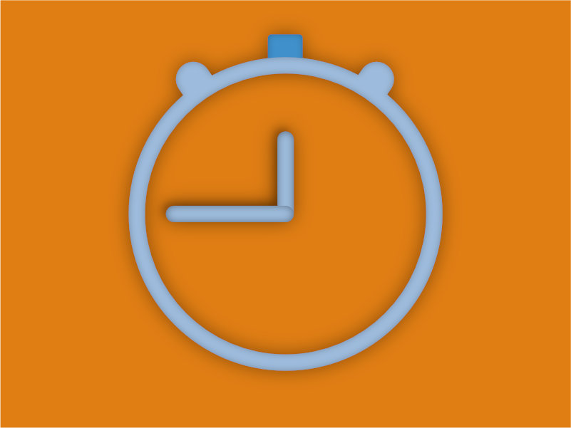 Stopwatch on an orange background