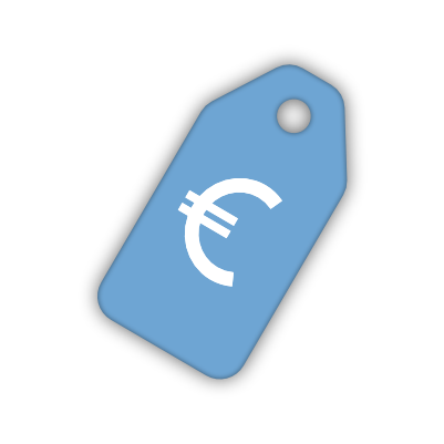 icon met een prijskaartje dat staat voor fixed price