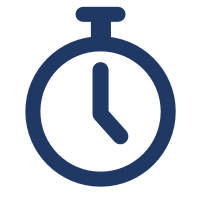 Blauwe illustratie van een stopwatch